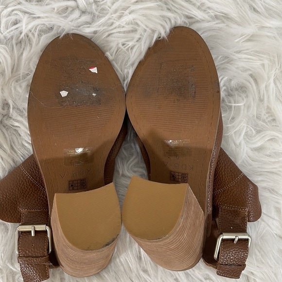 KELSI DAGGER BROOKLYN Metro Brown Peep Toe Ankle Block Heeled Booties Size 9 - Picture 8 of 11